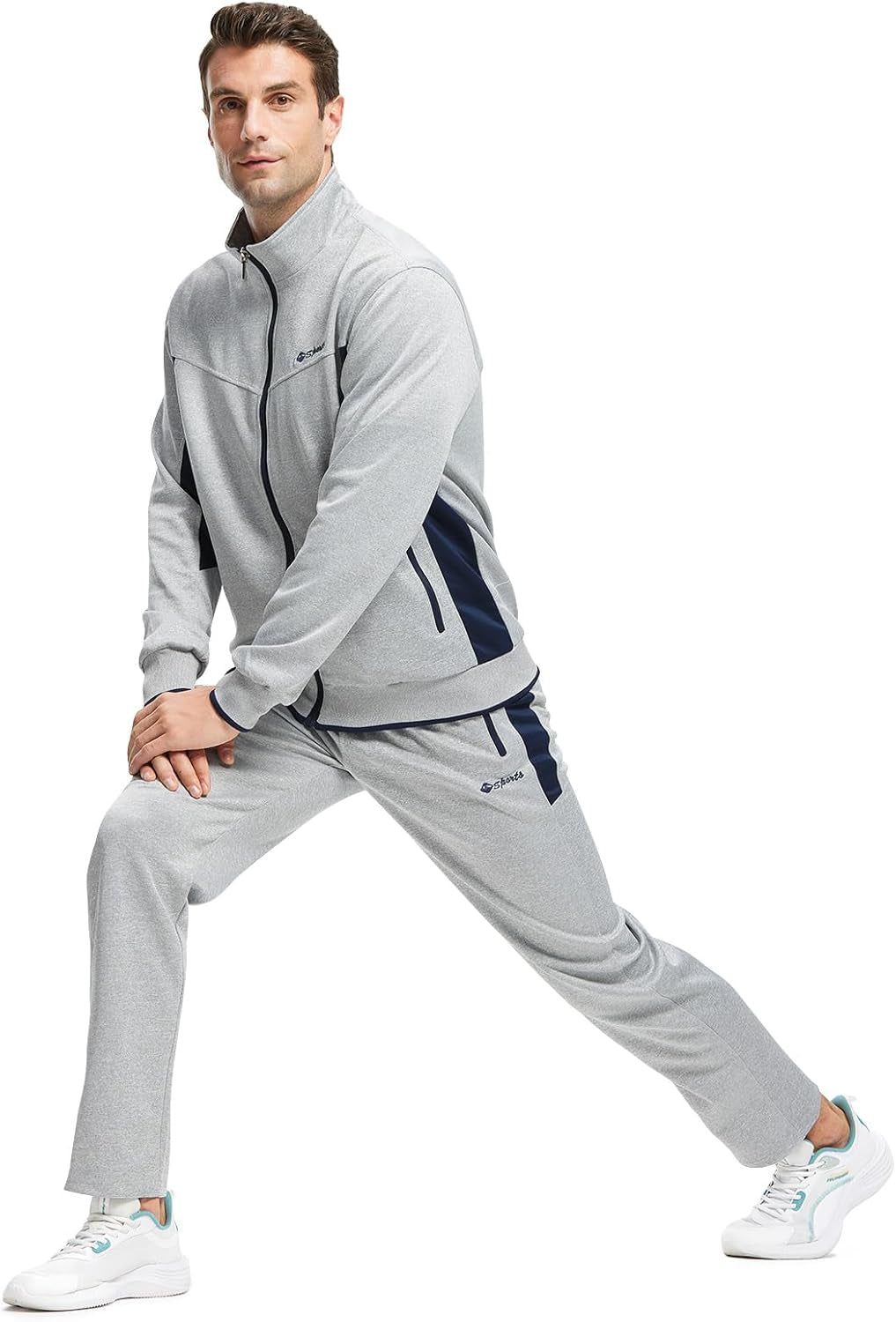 Men'S Tracksuits Sweatsuits for Men Sweat Track Suits 2 Piece Casual Athletic Jogging Warm up Full Zip Sets